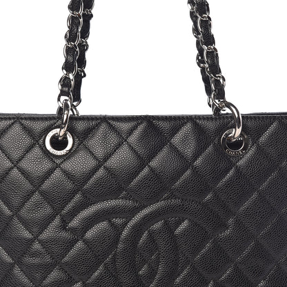 Chanel Caviar Quilted Grand Shopping Tote GST Black 12 of 13