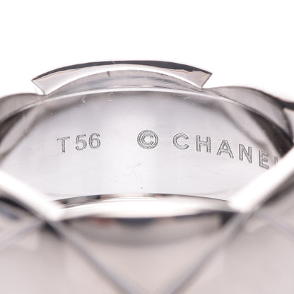 Chanel 18K White Gold Medium Coco Crush Ring 56 7.5 4 of 6