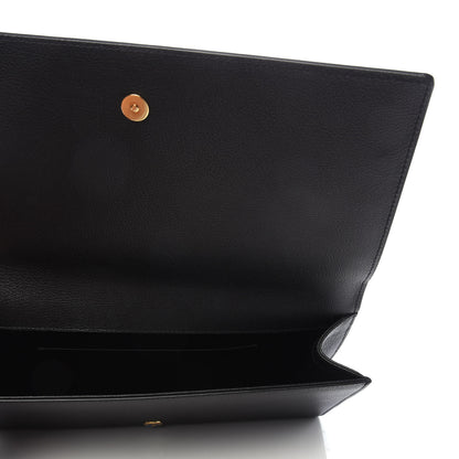 Saint Laurent Calfskin Monogram Large Belle De Jour Clutch Black 5 of 9