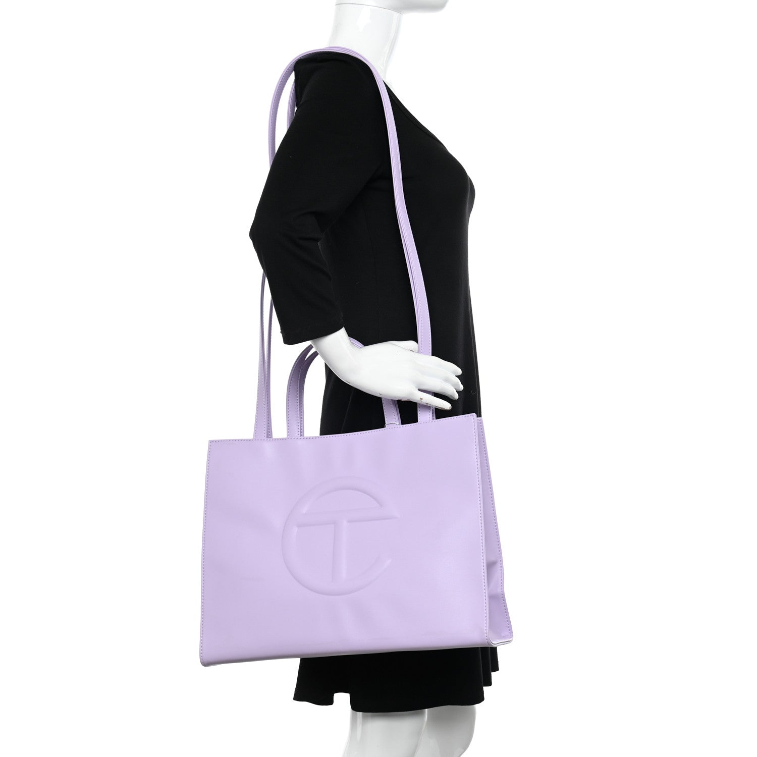 Telfar Vegan Leather Medium Shopping Bag Lavender 2 of 10