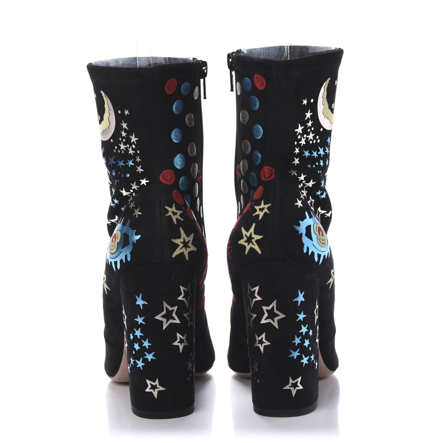Suede Stretch Astro Couture 100mm Ankle Boots 40 Black
