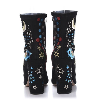 Valentino Garavani Suede Stretch Astro Couture 100mm Ankle Boots 40 Black 4 of 9