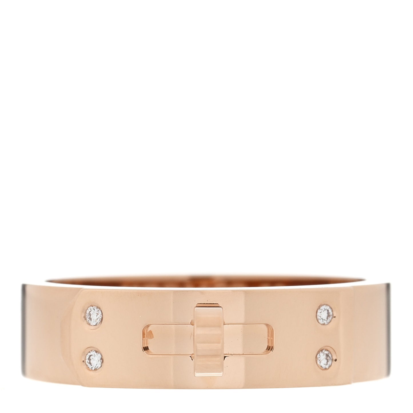 18K Rose Gold Diamond PM Kelly Ring 52 6