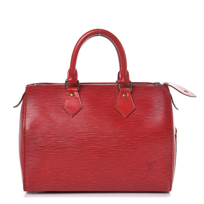 Louis Vuitton Epi Speedy 25 Castillan Red 1 of 7
