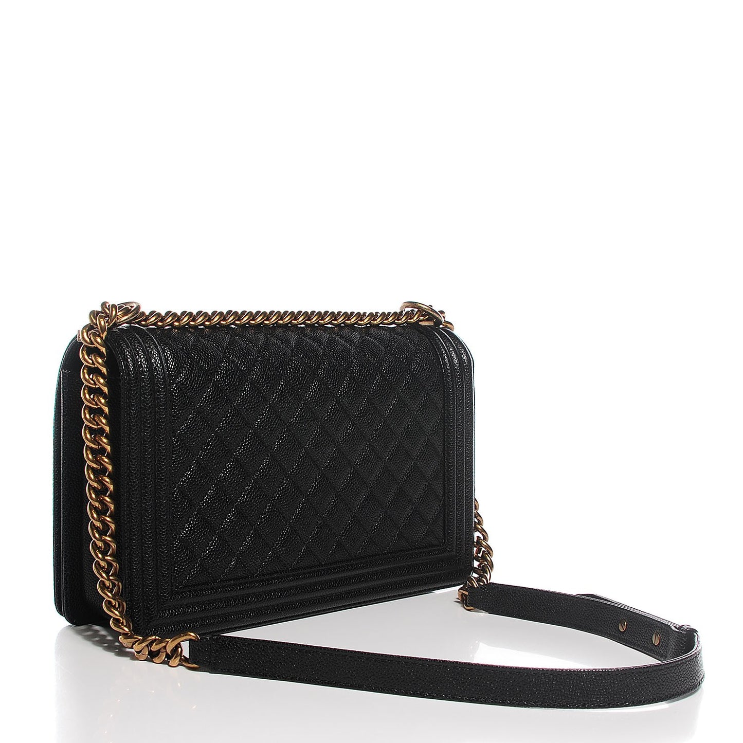Caviar Quilted New Medium Boy Flap Black