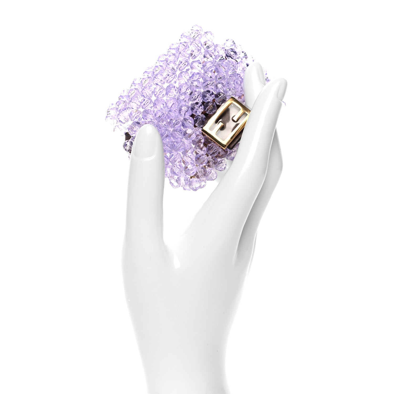 Fendi Enamel Vitello King Beaded Pico Baguette Charm Anemone 2 of 9