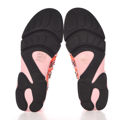 Christian Dior Technical Canvas Embellished Dior Fusion Sneakers 37 Orange Fluo 5 of 9