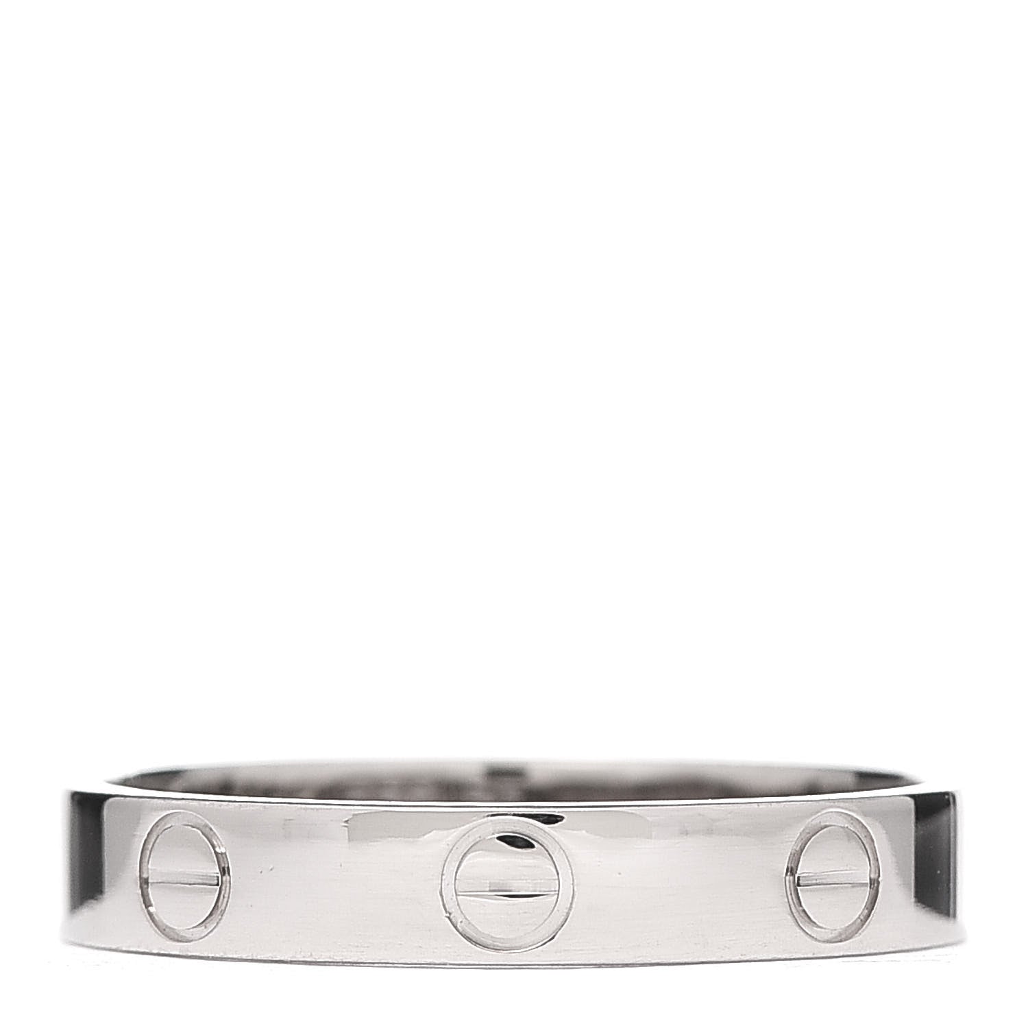 Cartier 18K White Gold 3.5mm LOVE Wedding Band Ring 57 8 1 of 4