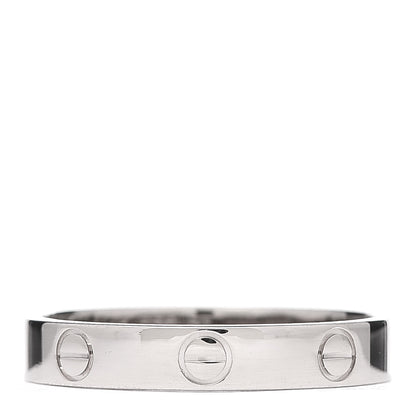 Cartier 18K White Gold 3.5mm LOVE Wedding Band Ring 57 8 1 of 4