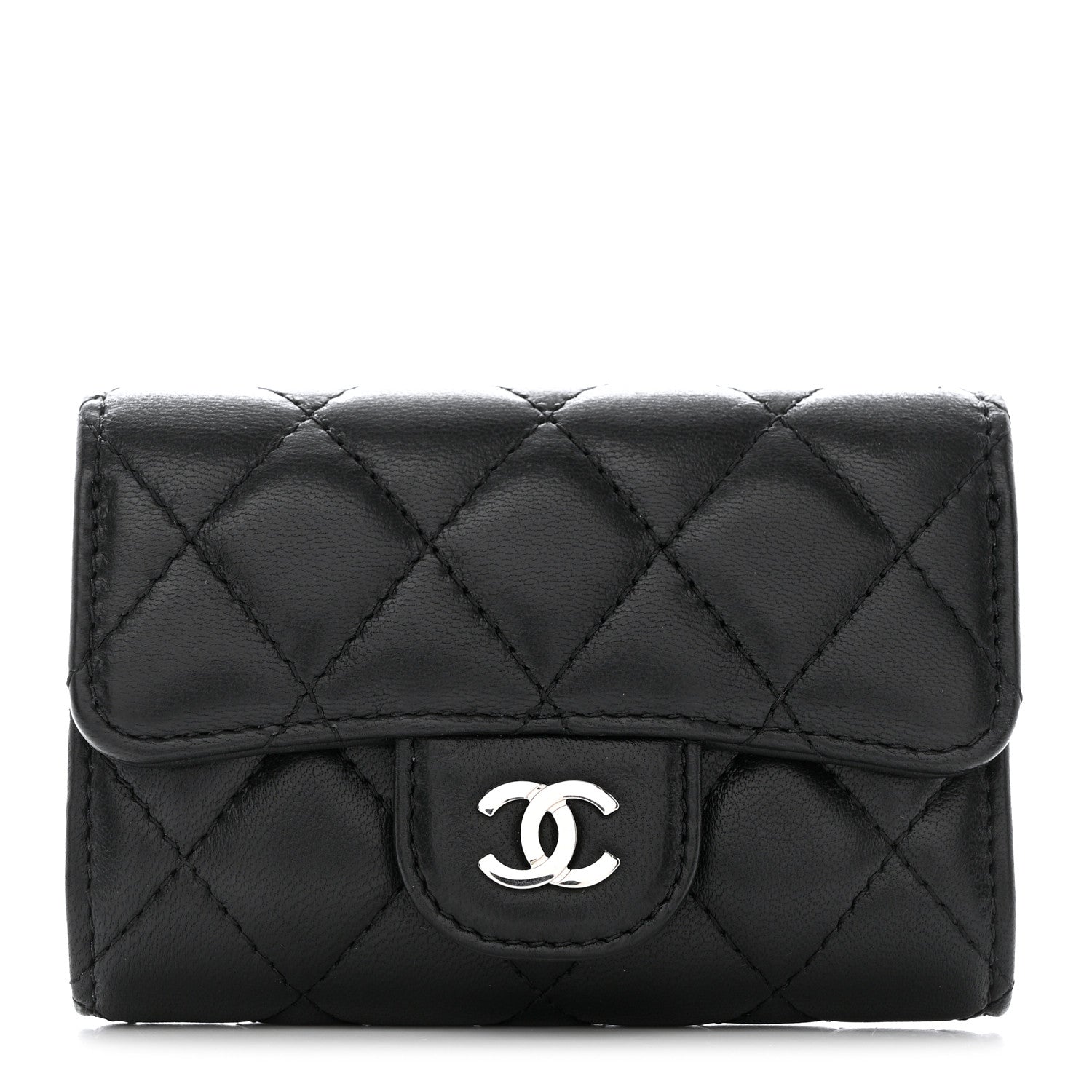 Chanel Lambskin Quilted 4 Key Holder Black 1 of 10