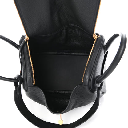 Hermes Taurillon Clemence Lindy 26 Black 5 of 8