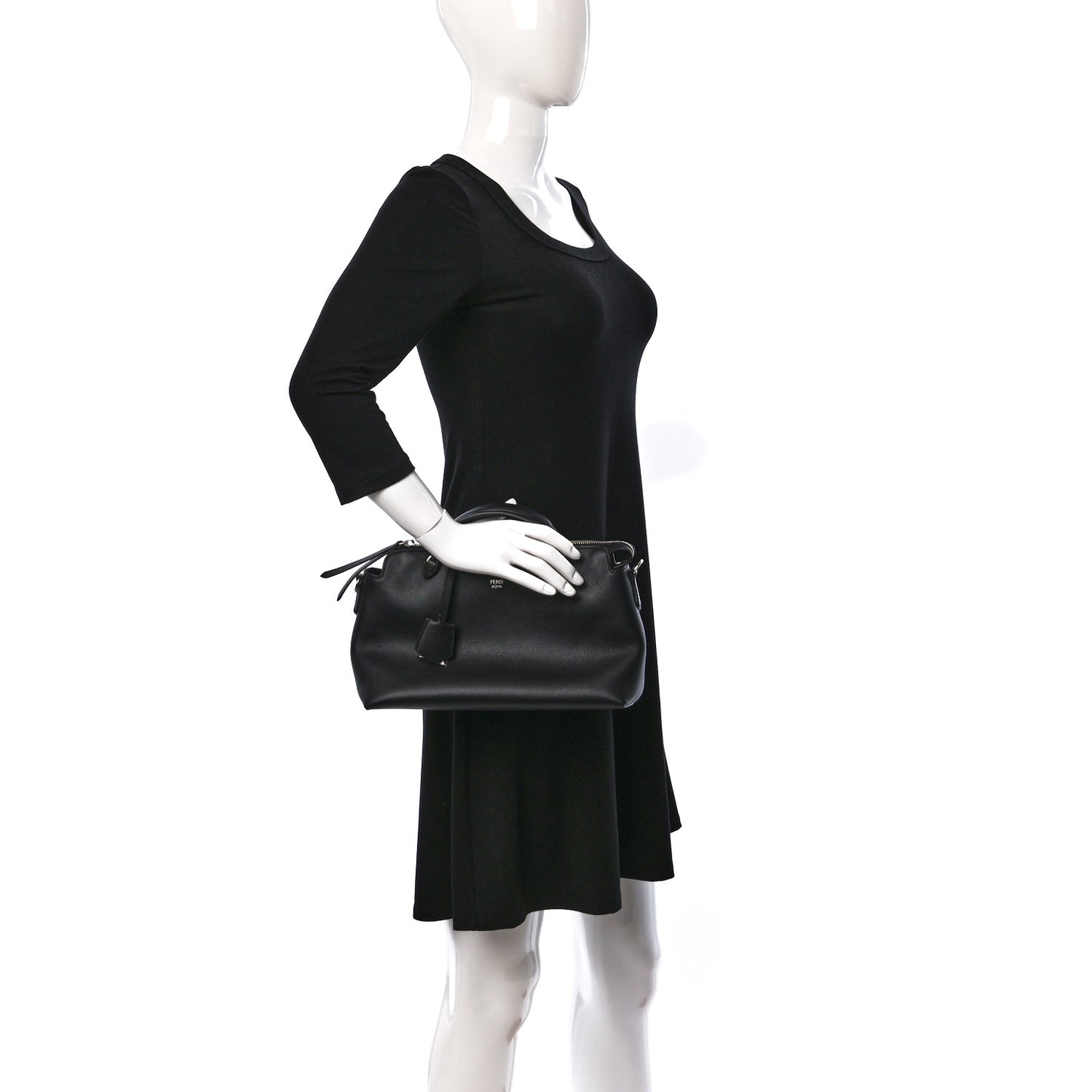 Vitello Dolce Medium By The Way Boston Bag Black