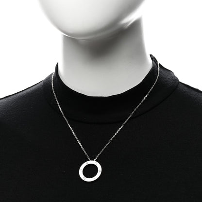 Cartier 18K White Gold 3 Diamonds LOVE Pendant Necklace 2 of 5