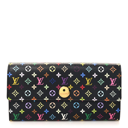 Louis Vuitton Monogram Multicolor Sarah Wallet Black Grenade 1 of 7