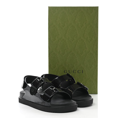 Gucci Rubber Mini Double G Womens Isla Dad Sandals 38 Black 10 of 10