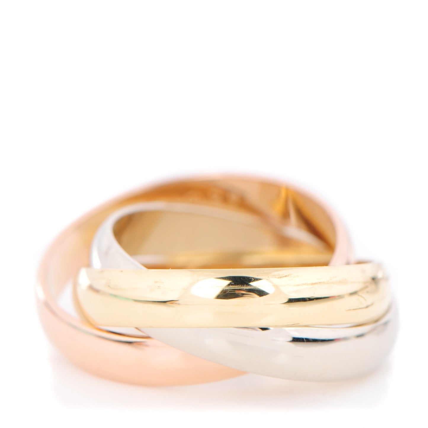 18K Pink Yellow White Gold Classic Trinity Ring 48 4.5