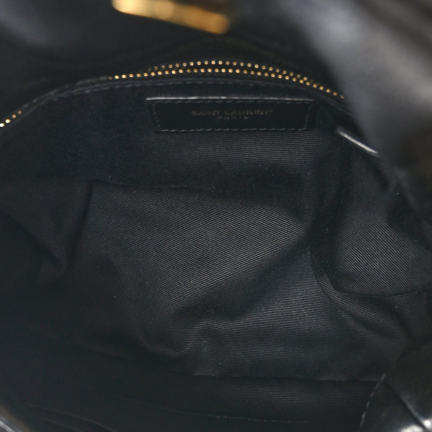 Saint Laurent Lambskin Quilted Toy Loulou Puffer Monogram Chain Satchel Black 5 of 9