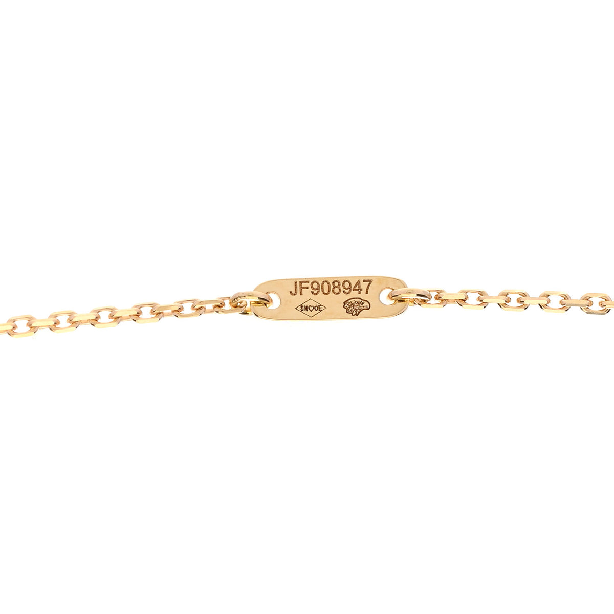 18K Yellow Gold Mother of Pearl Sweet Alhambra Pendant Necklace