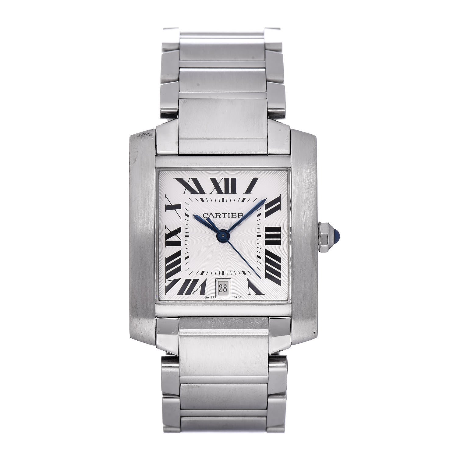 Cartier Stainless Steel 28mm Tank Francaise Automatic Watch 1 of 6