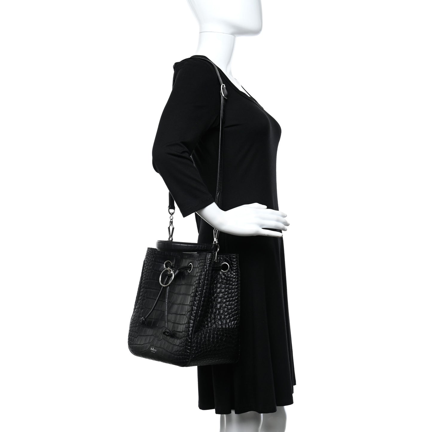 Crocodile Embossed Hampstead Black