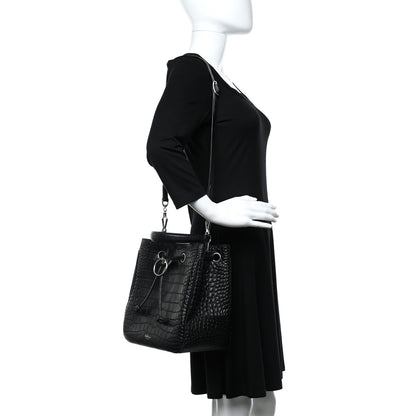 Mulberry Crocodile Embossed Hampstead Black 2 of 8