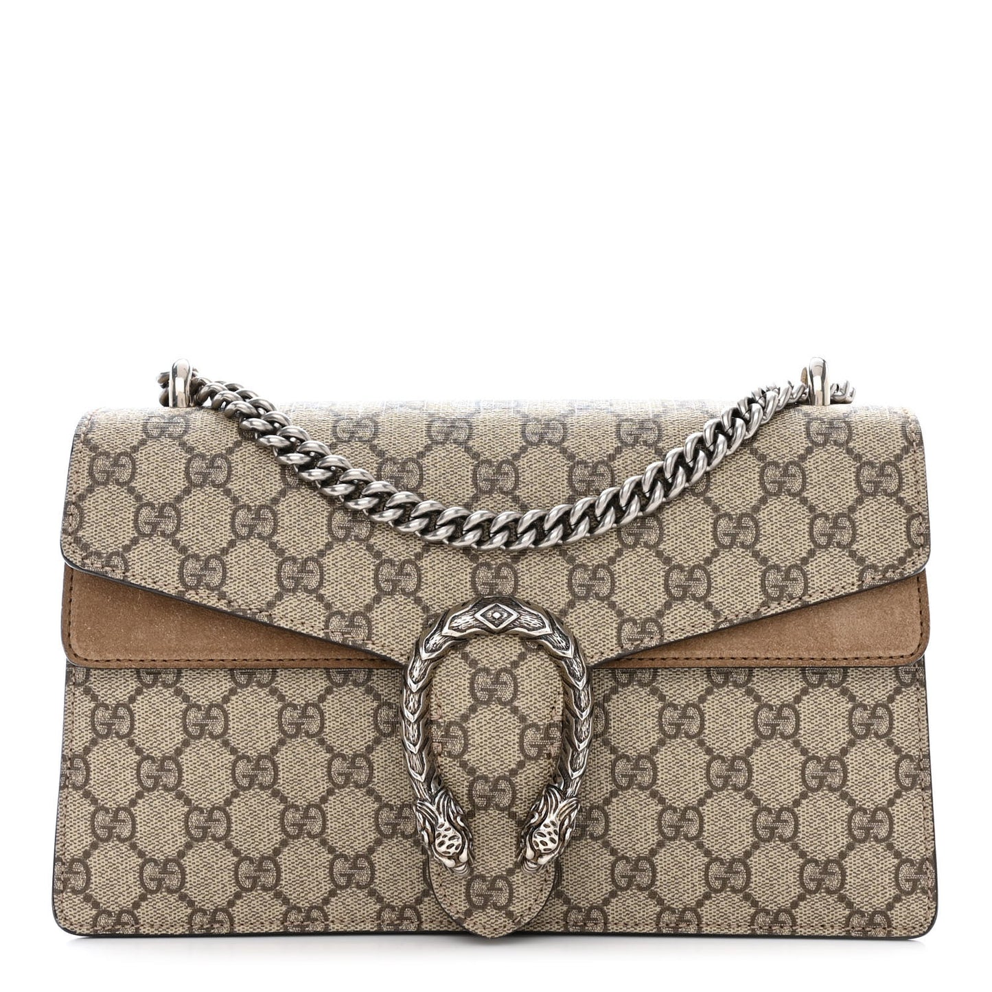 GG Supreme Monogram Small Dionysus Shoulder Bag Taupe