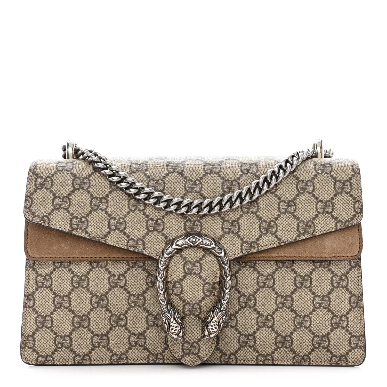Gucci GG Supreme Monogram Small Dionysus Shoulder Bag Taupe 1 of 11