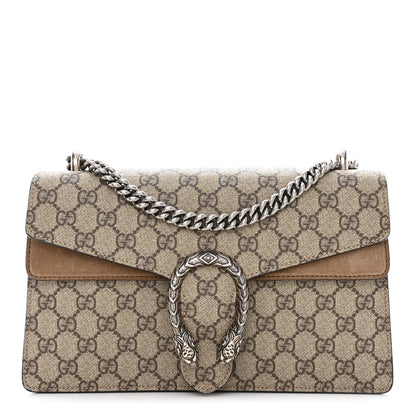 Gucci GG Supreme Monogram Small Dionysus Shoulder Bag Taupe 1 of 11