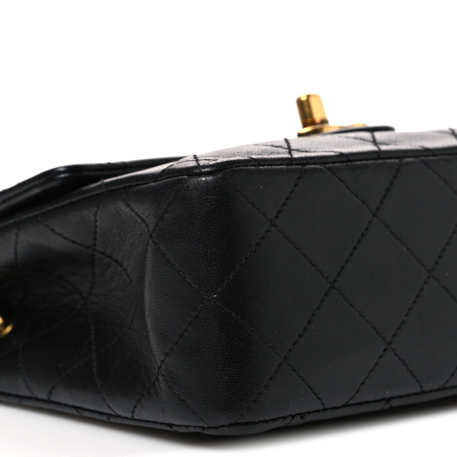 Chanel Lambskin Quilted Mini Square Flap Bag Black 10 of 11