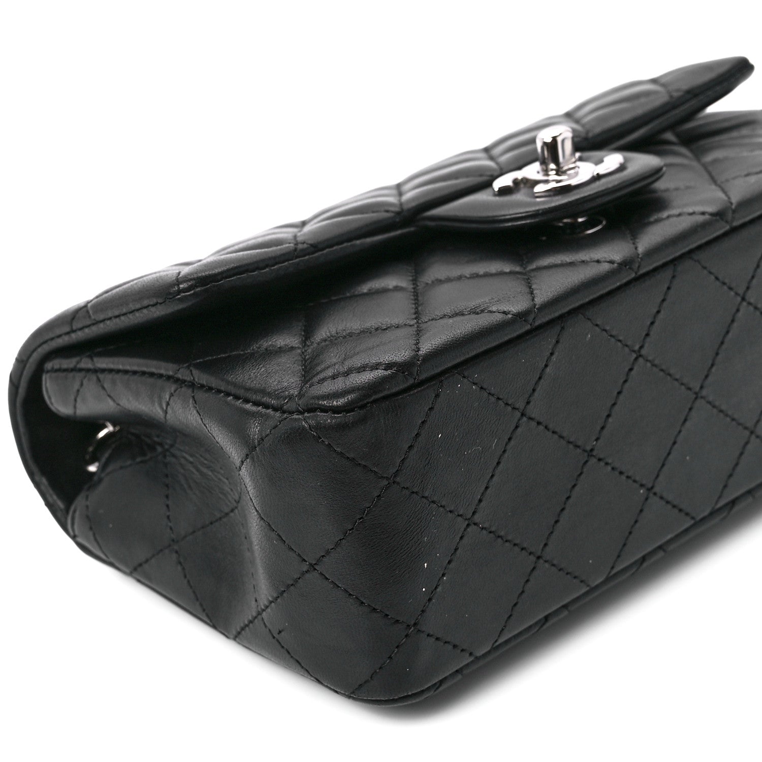 Chanel Lambskin Quilted Mini Rectangular Flap Black 11 of 12