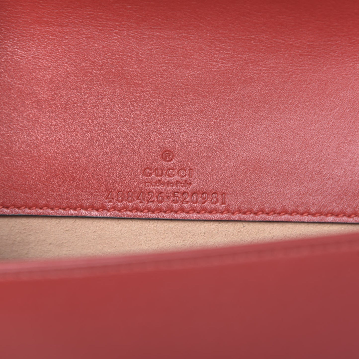 Calfskin Matelasse GG Marmont Mini Bag Hibiscus Red