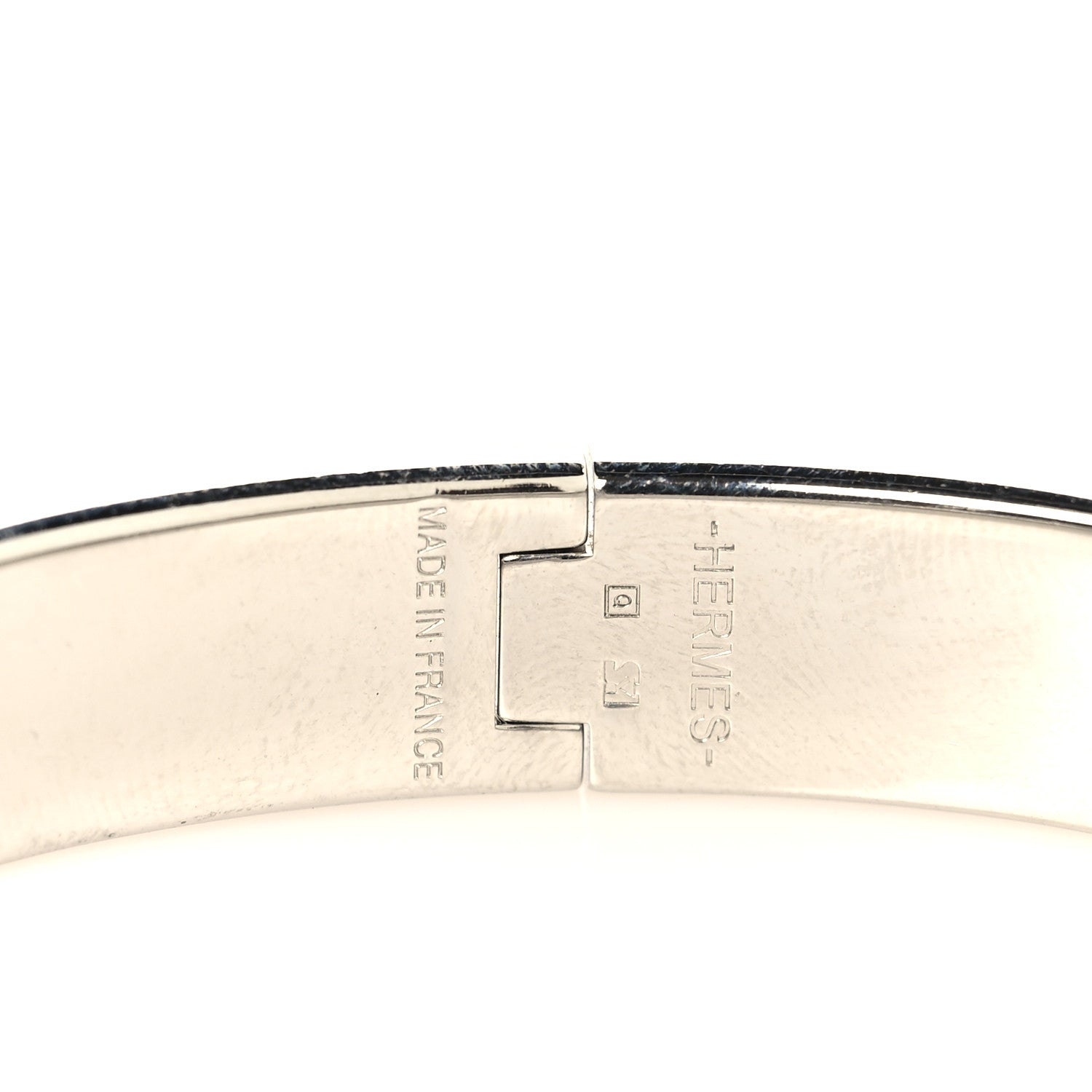 Hermes Enamel Narrow Clic Clac H Bracelet PM Lagon White 4 of 4