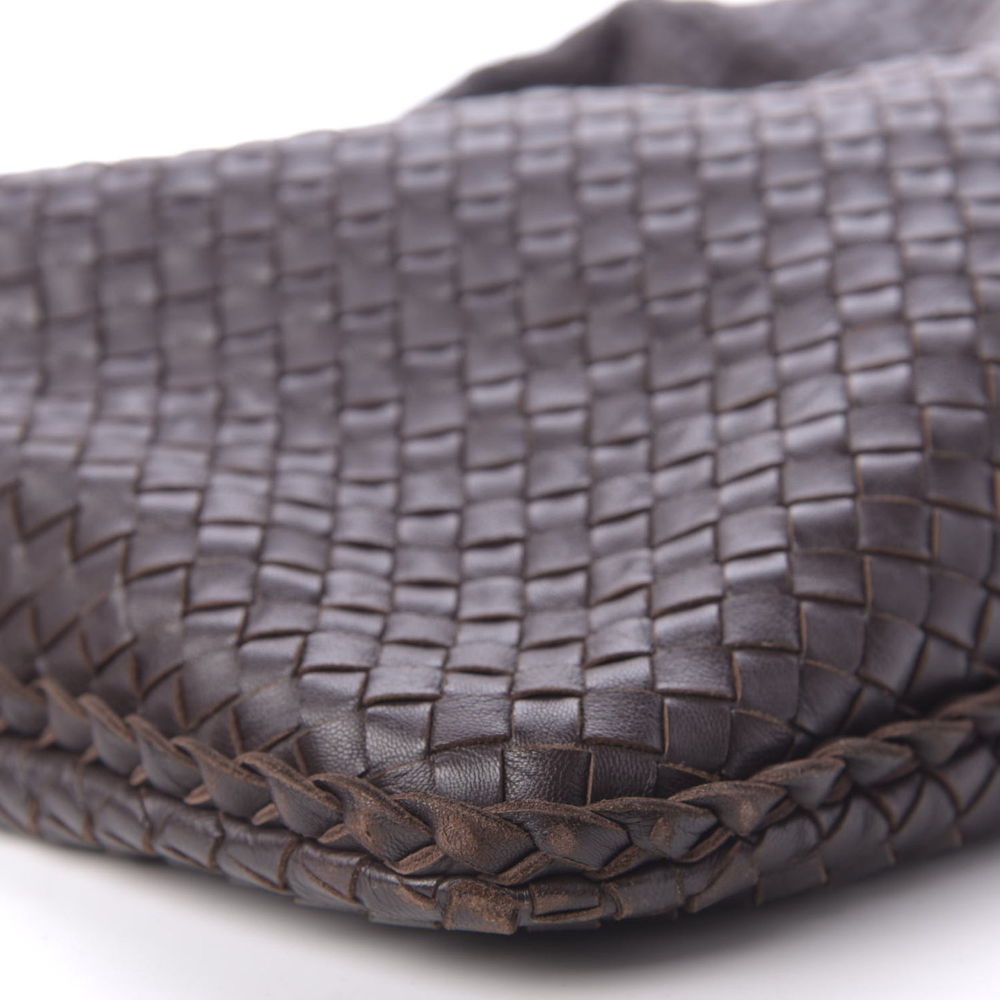 Nappa Intrecciato Large Veneta Hobo Brown Coffee