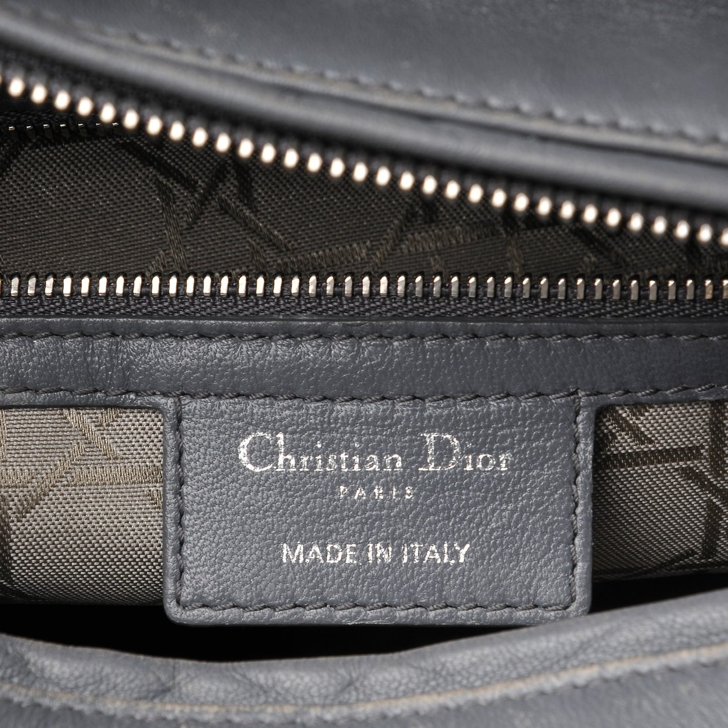 Lambskin Cannage Large Lady Dior Grey