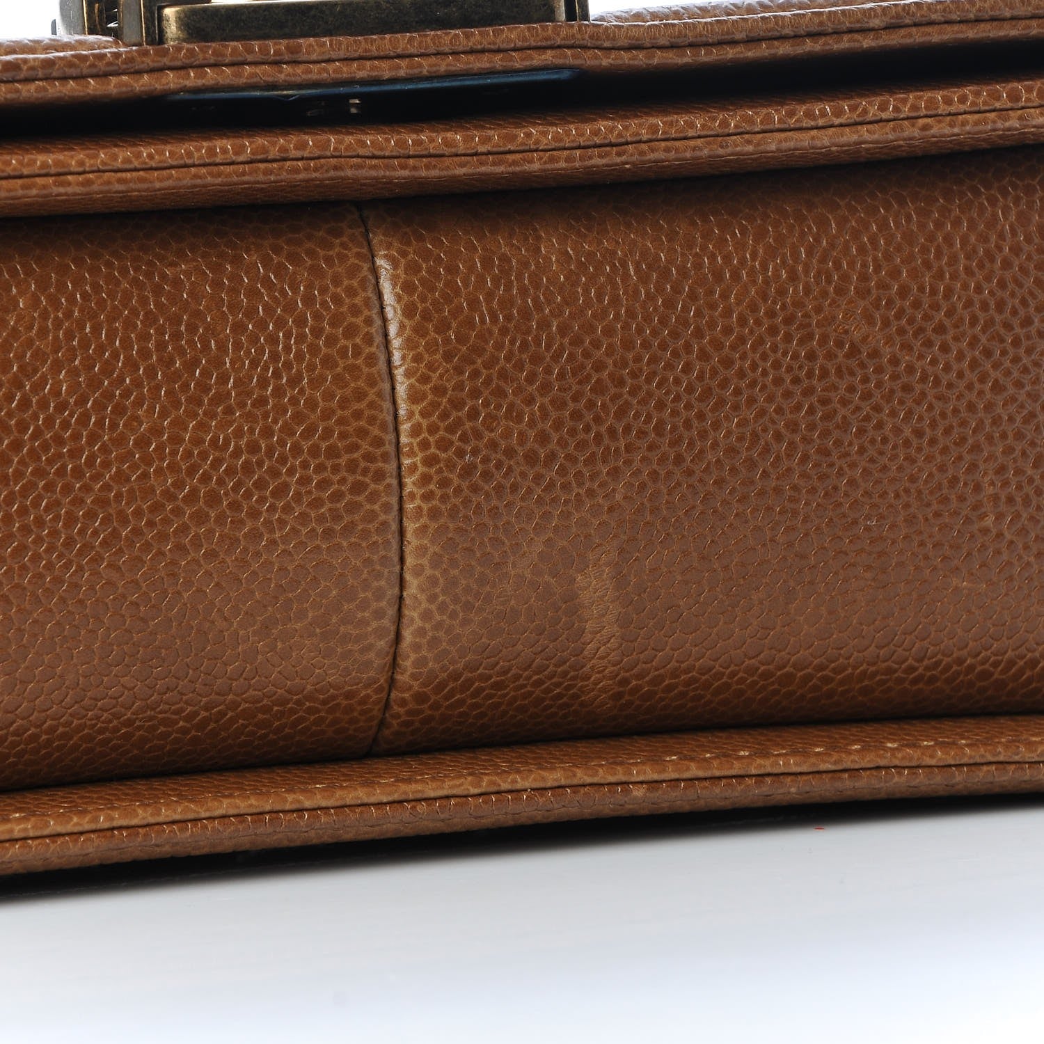 Chanel Caviar Quilted Medium Boy Flap Light Brown 8 of 9