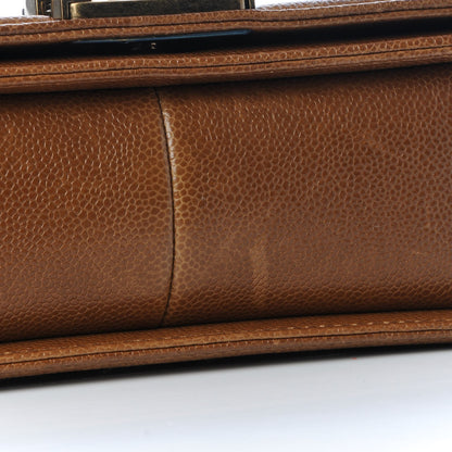 Chanel Caviar Quilted Medium Boy Flap Light Brown 8 of 9