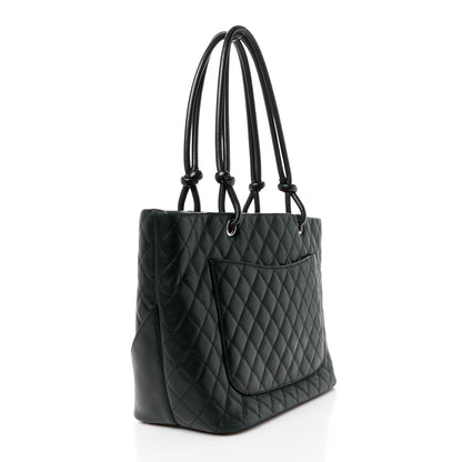 Chanel Calfskin Quilted Large Cambon Tote Black 3 of 12