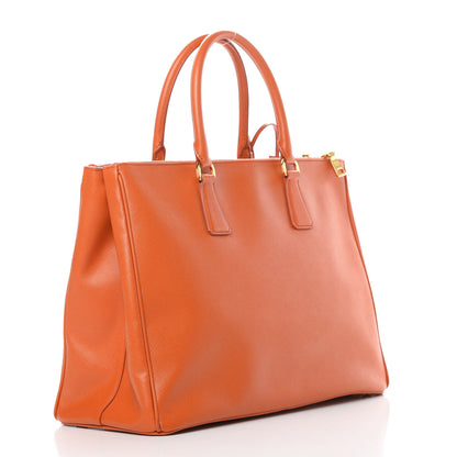 Prada Saffiano Large Galleria Double Zip Tote Papaya 3 of 17