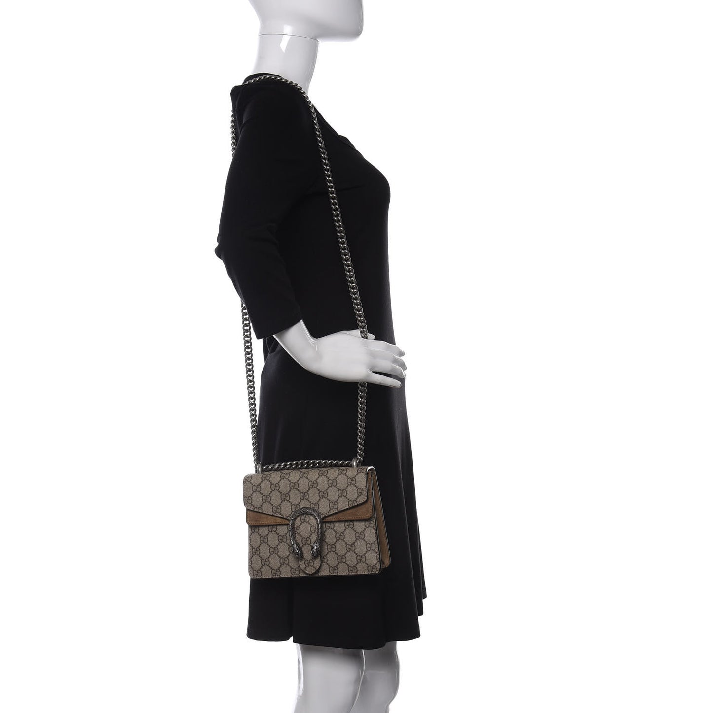 GG Supreme Monogram Mini Dionysus Shoulder Bag Taupe