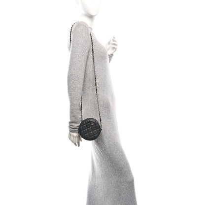 Chanel Caviar Quilted Round Clutch With Chain Black 2 of 11