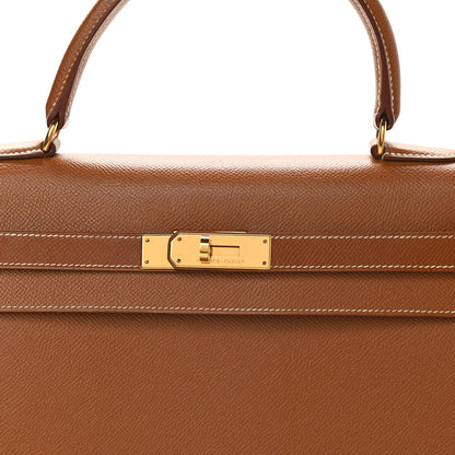 Hermes Courchevel Kelly Sellier 35 Gold 10 of 20