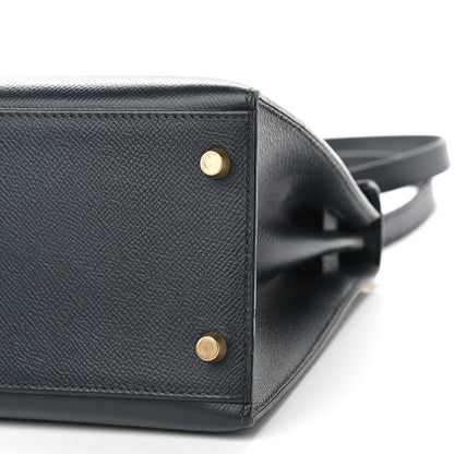 Hermes Courchevel Kelly Sellier 28 Bleu Marine 11 of 11