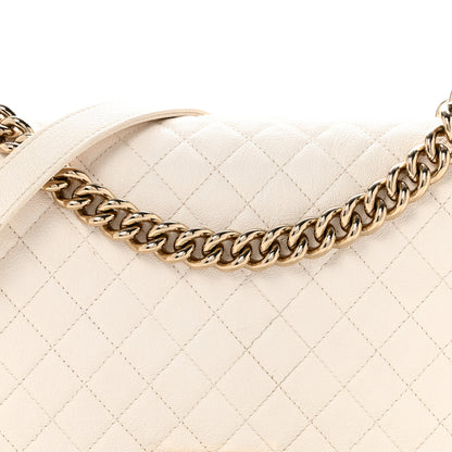 Chanel Caviar Quilted New Medium Boy Flap White 8 of 14