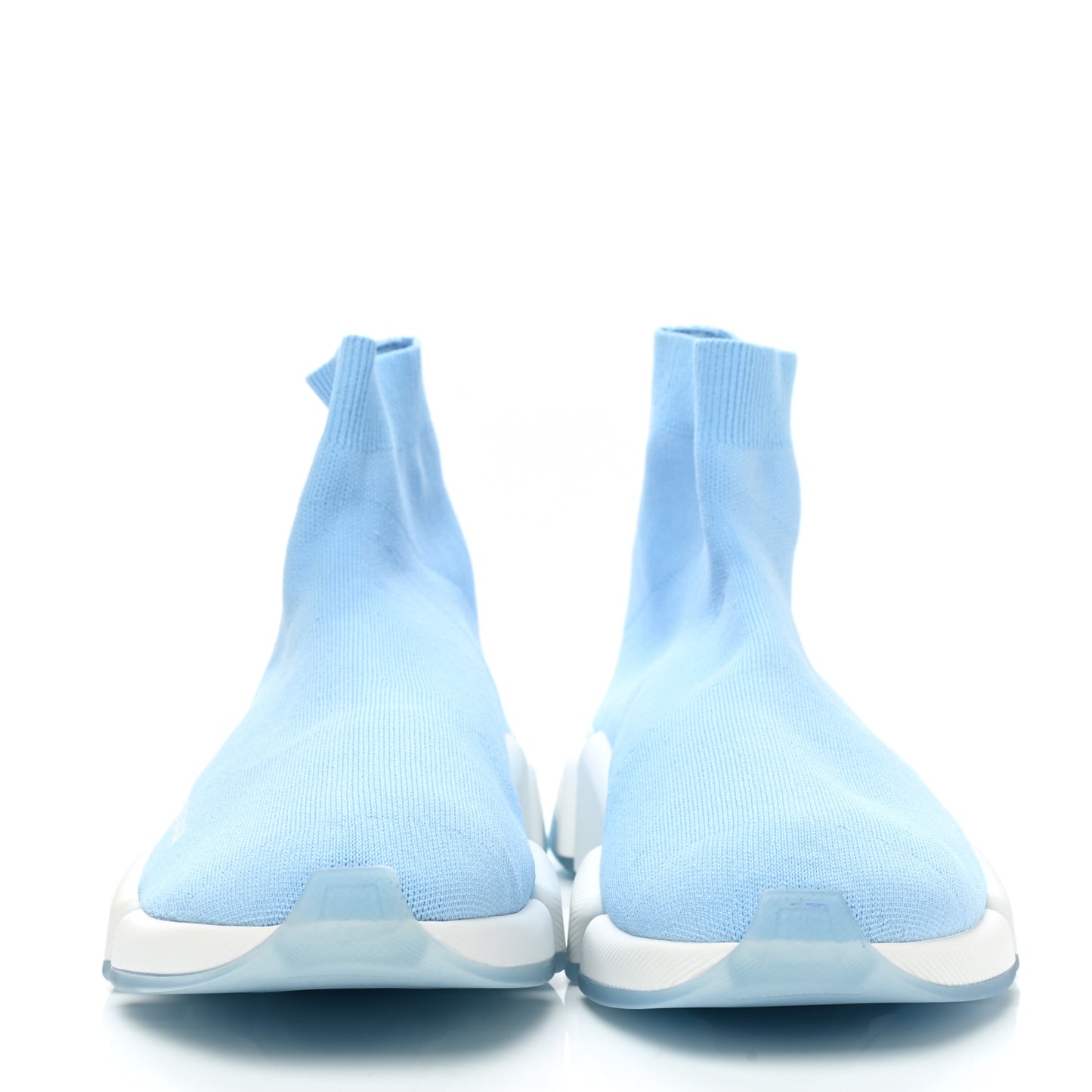 Technical 3D Recycled Knit Bi-Color Mens Speed 2.0 Transparent Sole Sneakers 46 Blue White Transparent Blue