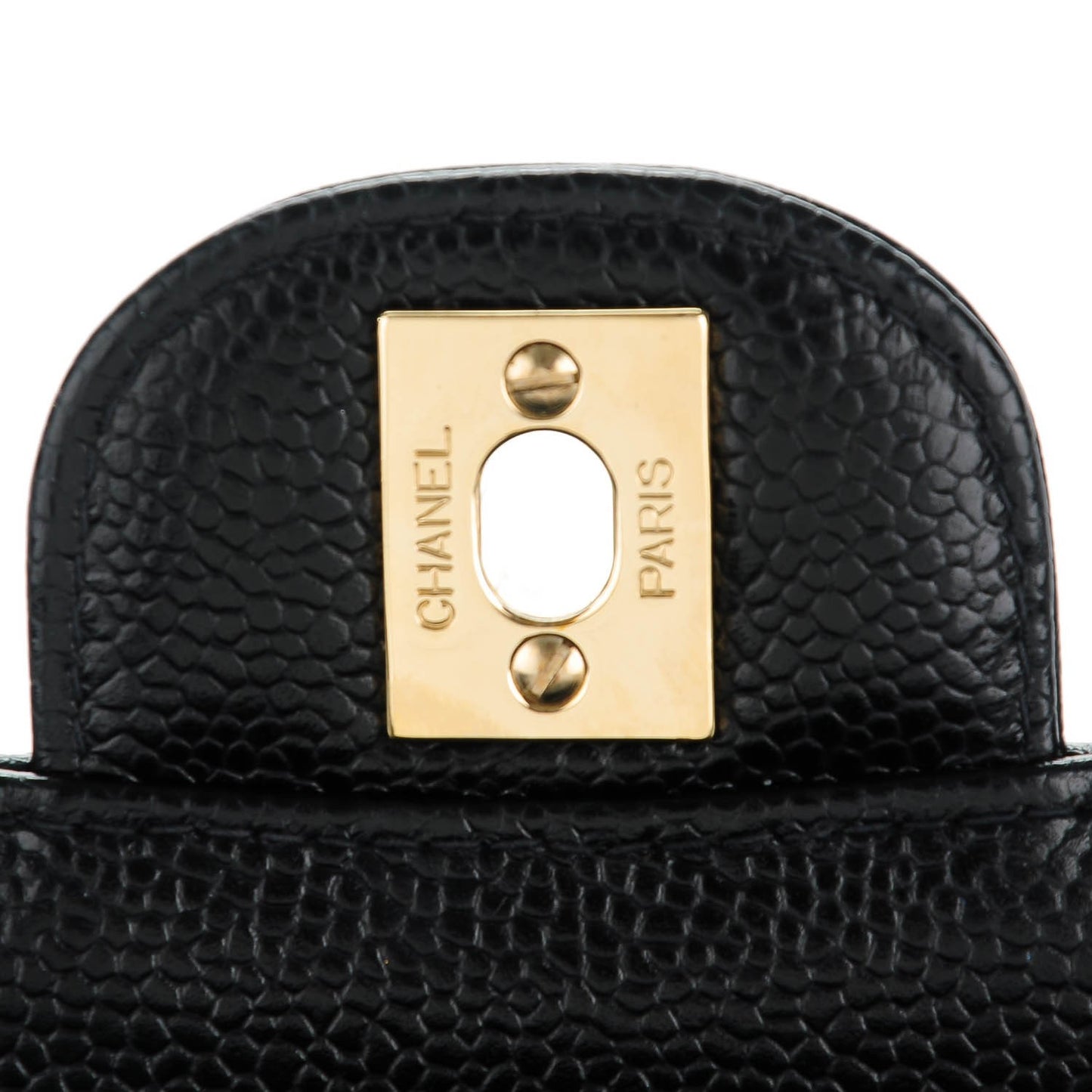 Caviar Quilted Small Double Flap Black