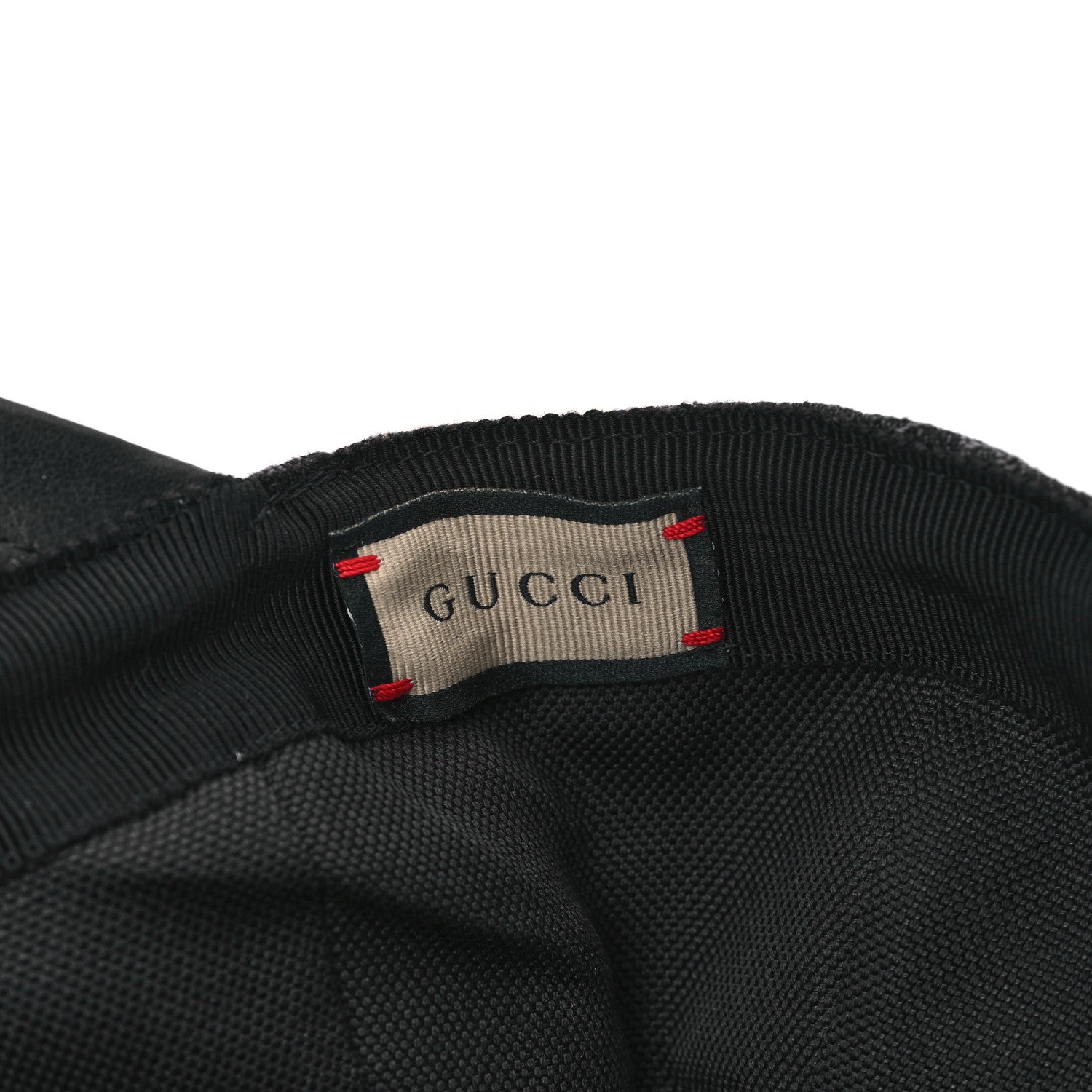 Gucci Denim Calfskin GG Monogram Baseball Hat S Black Grey 8 of 9