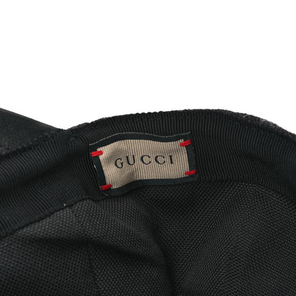 Gucci Denim Calfskin GG Monogram Baseball Hat S Black Grey 8 of 9