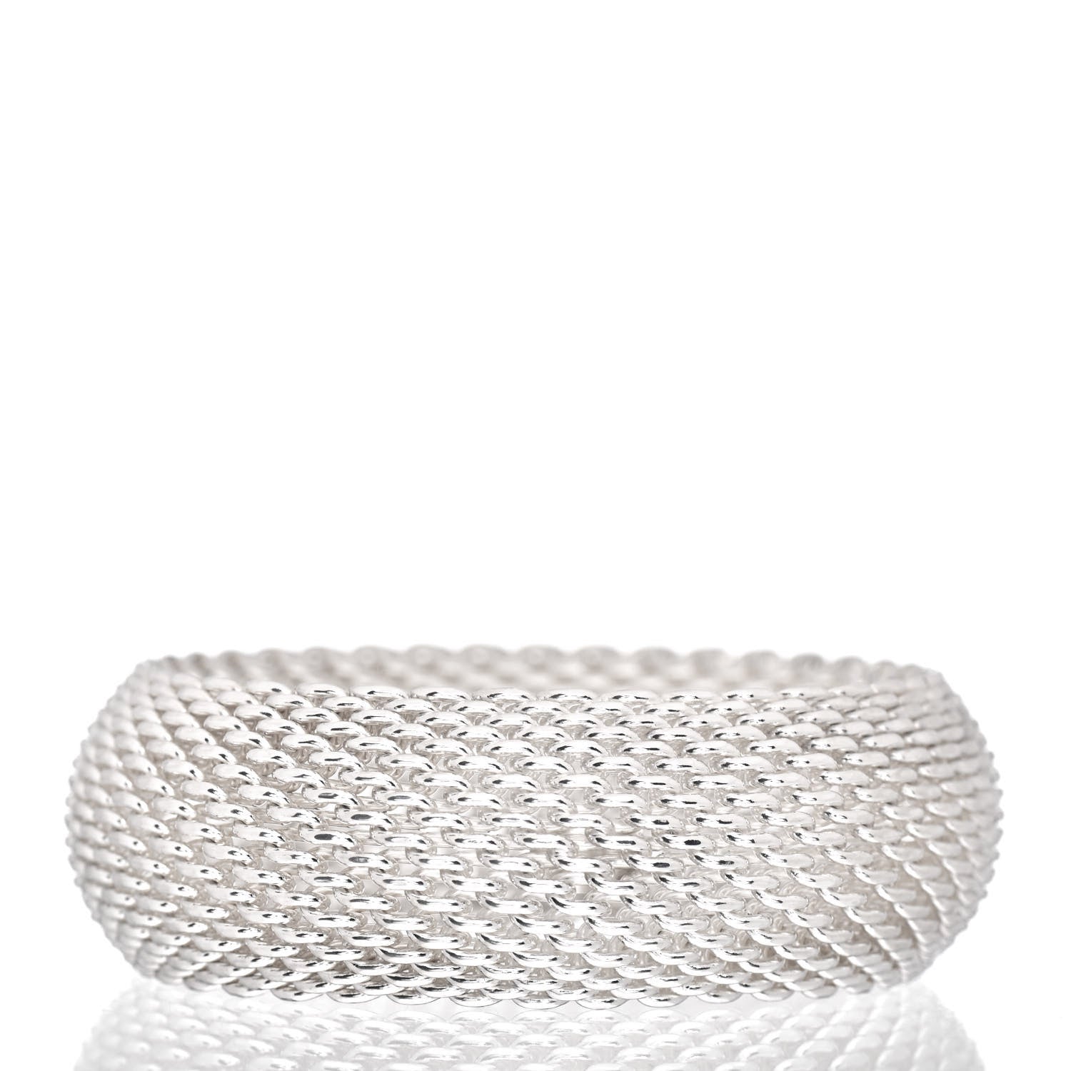 Tiffany Sterling Silver Wide Somerset Mesh Bracelet 3 of 4