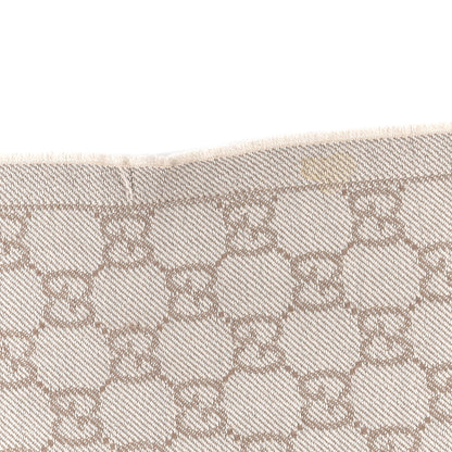 Gucci Wool GG Monogram Scarf Brown 7 of 9