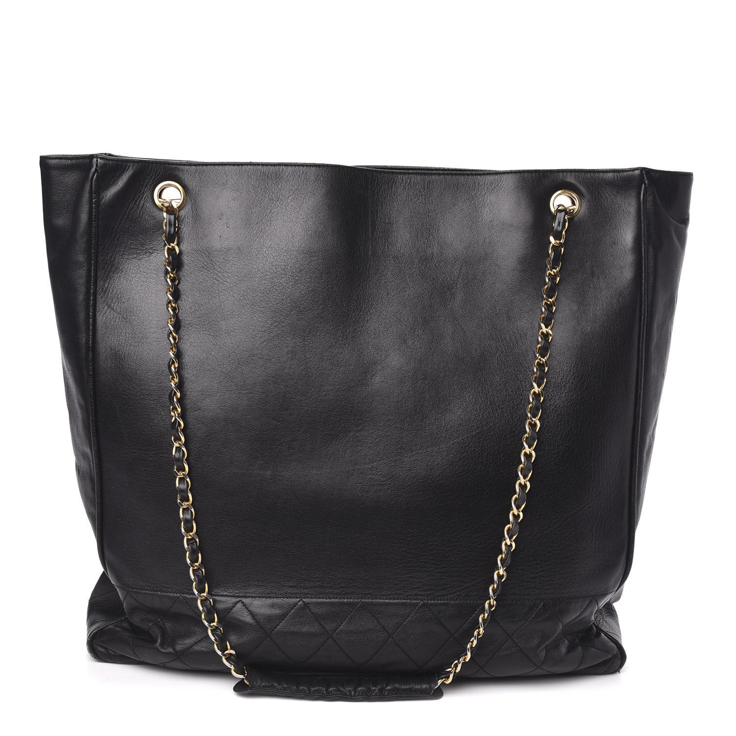 Lambskin Quilted Shoulder Bag Black